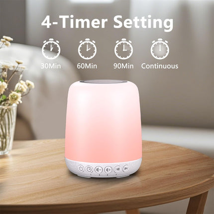 Easysleep White Noise Sound Machine — 30 Sounds, 12 Night Light Colors, App & Touch Control