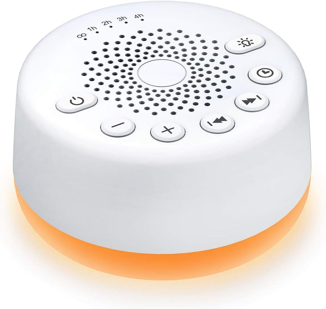 Easysleep White Noise Machine – 25 Sounds, Night Lights, Memory, USB/AC Power