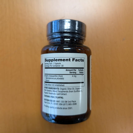 Dr. Mercola Organic Astaxanthin 4 mg – Antioxidant Support – 30 Servings