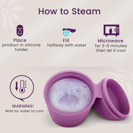 EcoBlossom Reusable Menstrual Cup and Case - Medical Grade Silicone, 12 Hour Leak-Proof Wear (Large Pack of 2)