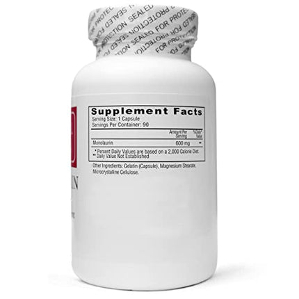 Ecological Formulas 600 mg Monolaurin – Two Sealed Bottles, 180 Capsules