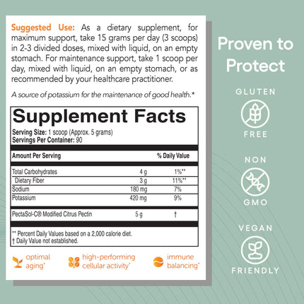 EcoNugenics PectaSol Modified Citrus Pectin – 454g Powder – Total-Body Health, Immune Support & Galectin-3 Maintenance
