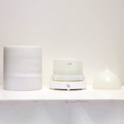 Edens Garden Pearl Essential Oil Diffuser – Ultrasonic Diffuser with Timer, Auto-Off, and Night Light (White, 130 ml)