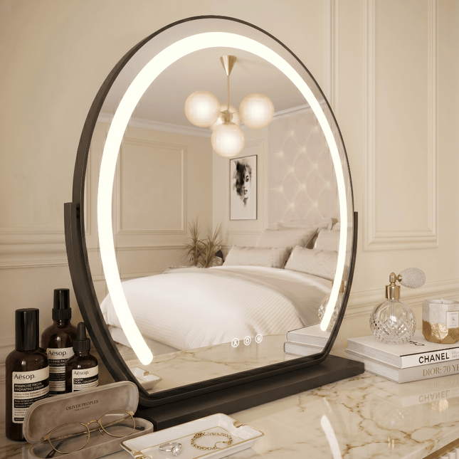 Elara LED Vanity Mirror Black