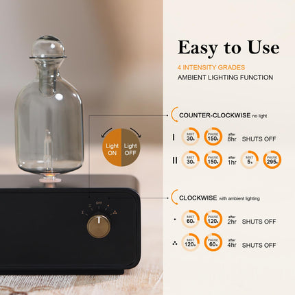 EldEast Aromatherapy Diffuser — Portable Waterless Nebulizing Diffuser with Timer & Auto Shut-Off