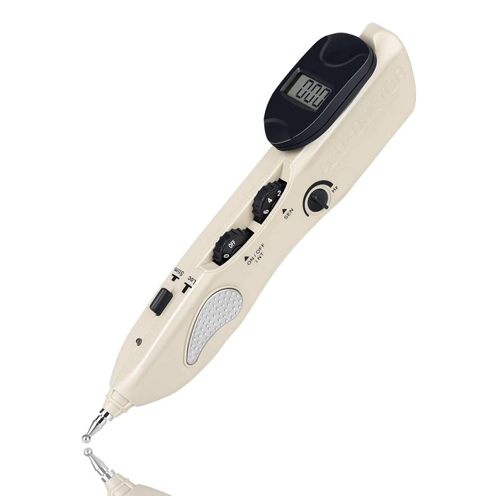 Electronic Acupuncture Meridian Pen – Pain Relief with 3 Massage Heads, Rechargeable