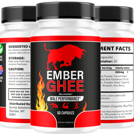 (5 Pack) Ember Ghee Pills for Men - Official EmberGhee 300 Capsules