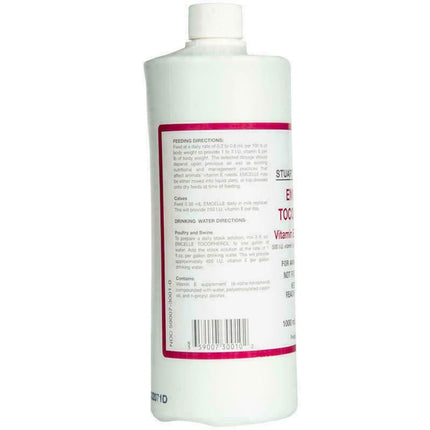 EMCELLE Tocopherol Liquid Solution – Micellized Vitamin E for Animals (1000 mL)
