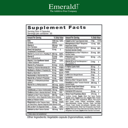 EMERALD LABS Complete Clinical Multi - Multivitamin for Gut Health & Immune Support | 120 Veg Capsules