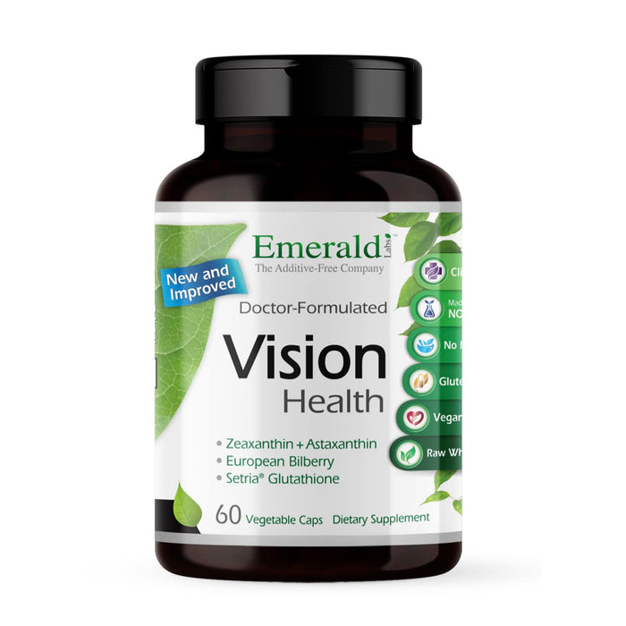 Emerald Labs Vision Health – Eye Health Support Supplement with Lutein, Zeaxanthin & Albion Chelated Zinc | Vegan & Gluten-Free | 60 Veg Capsules