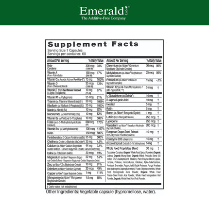 EMERALD LABS Women's 45+ 1-Daily Multi – Gluten-Free Vegetarian Multivitamin, Bone & Heart Support | 60 Veg Capsules