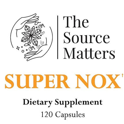 Super NOX Nitric Oxide Support Supplement | The Source Matters | Circulation & Vascular Health (120 Capsules)