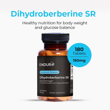 Endur Dihydroberberine SR – Blood Sugar & Metabolism Support, 180 Tablets
