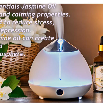 Enhanced Essentials Jasmine Essential Oil | Slow Distilled, 100 ml | Diffusers, Skincare & Bath