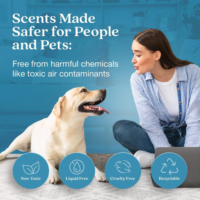 Enviroscent Non-Toxic Air Freshener for Home | Liquid Free Diffuser | 30+ Days | Mango Wood Stand & Scent Stix Refill