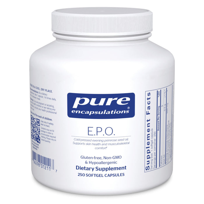 Pure Encapsulations E.P.O. (Evening Primrose Oil) – Hypoallergenic 9% GLA, 250 Softgels