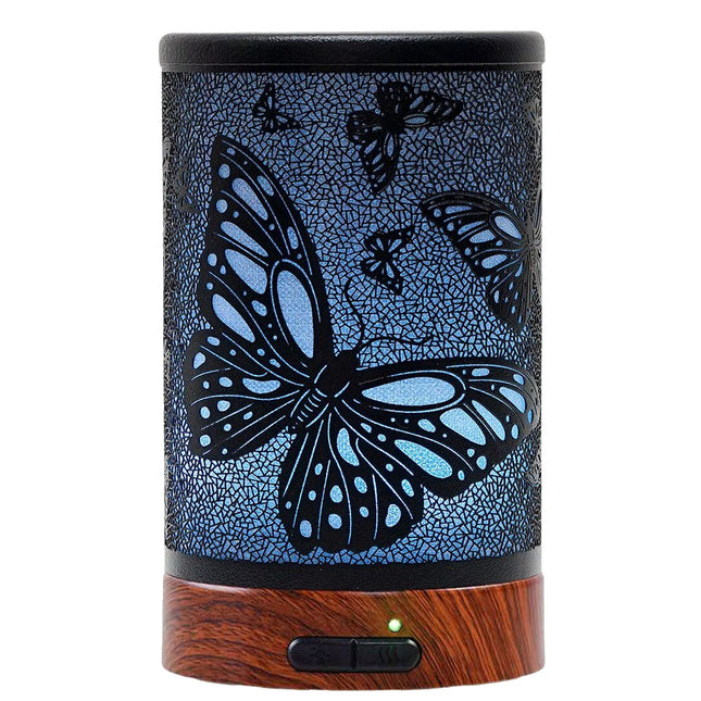 EQUSUPRO Essential Oil Diffuser 150ml Black Metal – Ultrasonic Cool Mist, Auto Shut-Off, 7-Color LED
