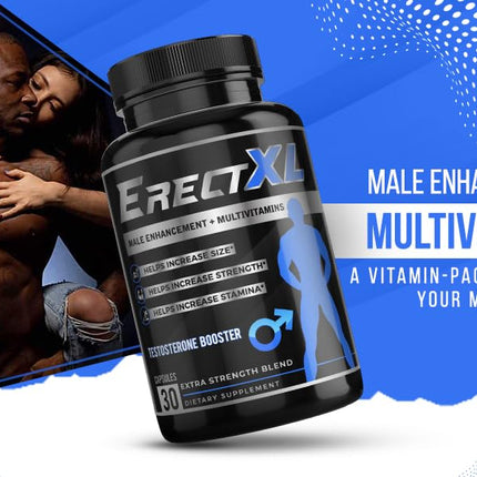 ErectXL Multivitamin for Men – Performance, Size & Stamina Booster | Nitric Oxide & Testosterone Support