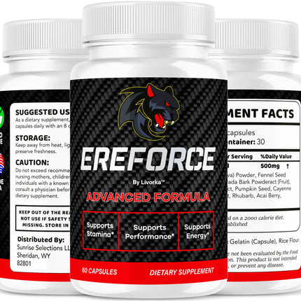 (3 Pack) Ereforce Capsules - Advanced Daily Formula, 180 Capsules