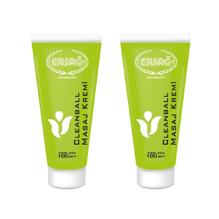 Ersay Clean Ball Massage Cream – Headache Relief, Aloe Vera, 3.5oz (2 Pack)