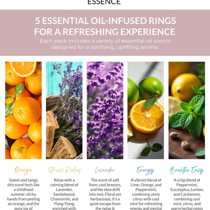 Essence Nasal Diffuser Self-Care Bundle | Wearable Aromatherapy Nose Rings for Stress, Energy & Mental Clarity