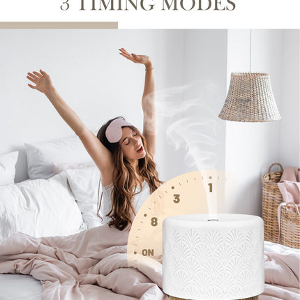 Essential Oil Diffuser 280ml | Ceramic Ultrasonic Diffuser with Auto Shut-Off for Home & Spa