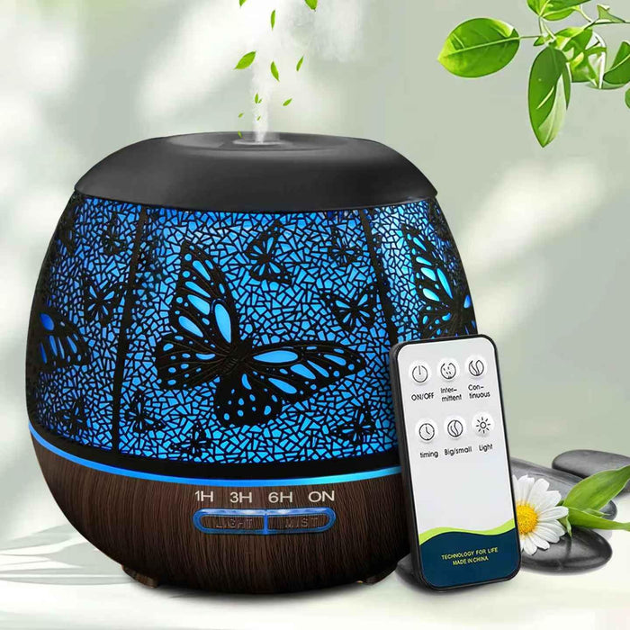 Essential Oil Diffuser for Bedroom 400ml | Remote-Controlled Ultrasonic Diffuser with 7 Color Lights