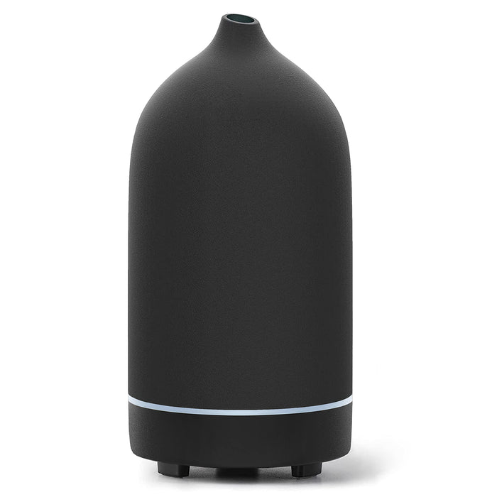 Essential Oil Diffuser - Handcrafted Ceramic, Ultrasonic Diffuser with Night Light & Timer
