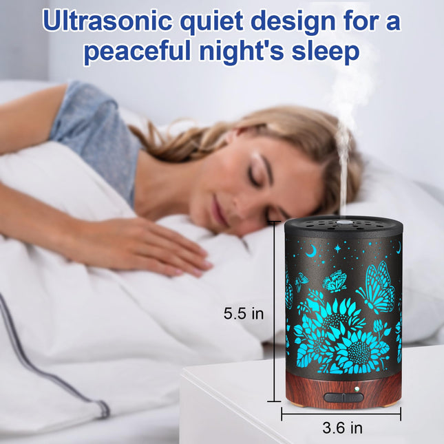 Essential Oil Diffuser – 7-Color LED Aromatherapy with Auto-Off | Home & Office