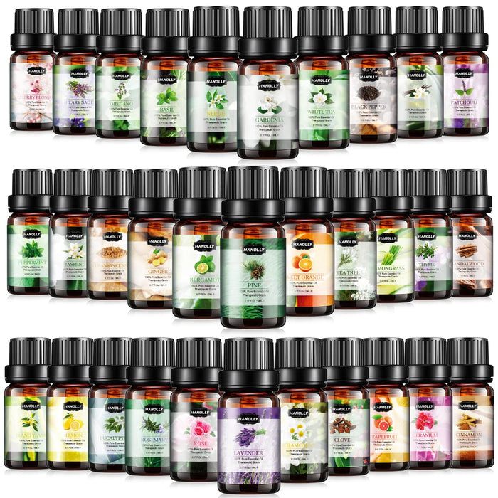 Essential Oils Set 32x5ml - Aromatherapy Kit for Diffuser & Spa