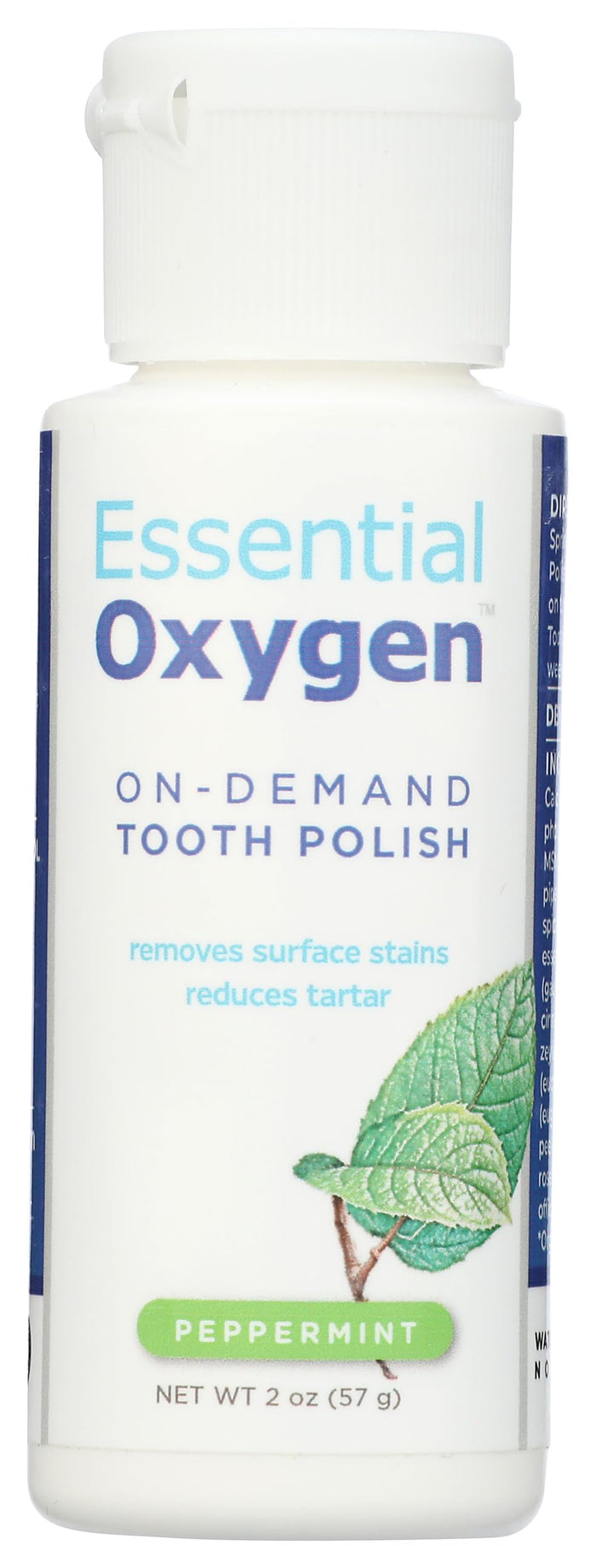 ESSENTIAL OXYGEN Organic Mint Tooth Polish 2oz – Non-GMO & Vegan