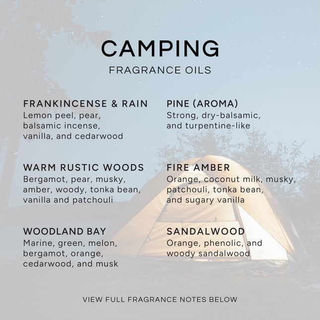 Eternal Essence Oils Camping Set of 6 Premium Fragrance Oils – 10ml Each