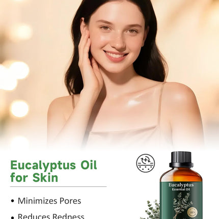 Pure Eucalyptus Essential Oil for Outdoor Shield – Patio & Garden | Mumianhua 3.38 Fl Oz