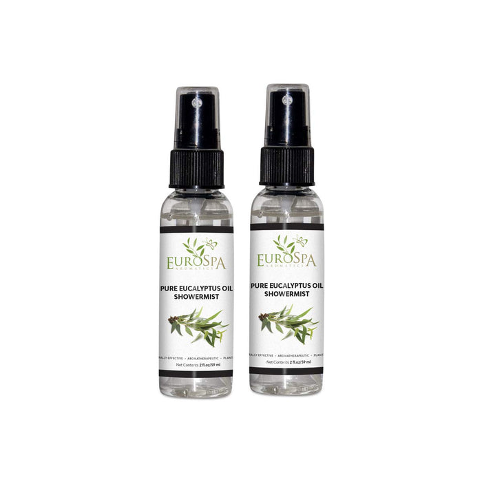 EuroSpa Aromatics Pure Eucalyptus ShowerMist & Steam Room Spray – 2oz x2