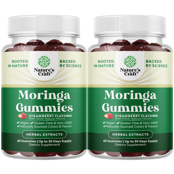 Extra Strength Moringa Gummies for Women – 10:1 Extract | Vegan Non-GMO