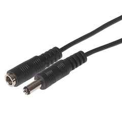 Maplin Power Supply Extension Lead 2.5mm x 5.5mm Plug to 2.5mm x 5.5mm Socket - Black, 5m