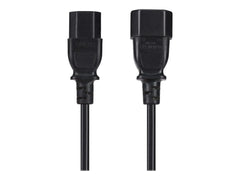 Maplin Power Lead IEC C14 Male Plug to C13 Female Extension Lead - 2m, Black
