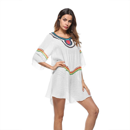 Crocheted Ethnic Style Sun Protection Clothing
