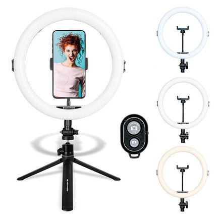 Agfaphoto 11" Bluetooth LED Desktop Ring Light for Smartphones
