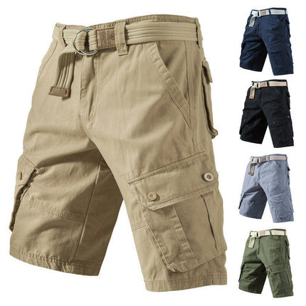 Summer Cargo Shorts With Pockets Fashion Solid Short Pants