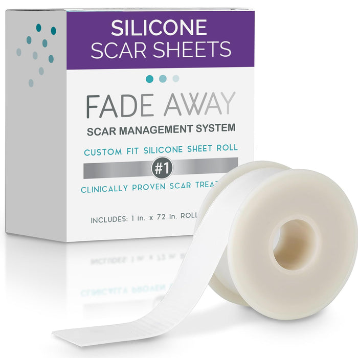 Fade Away Clinically Proven Silicone Scar Sheets – Medical Grade Tape for Surgery, C-Section, Keloids & Tummy Tuck Scars