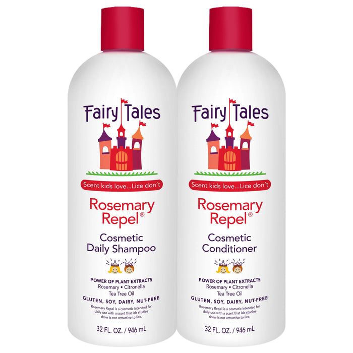 Fairy Tales Rosemary Repel Shampoo & Conditioner Duo — Kid-Approved Scent, Lice Deterrent (Pack of 2)