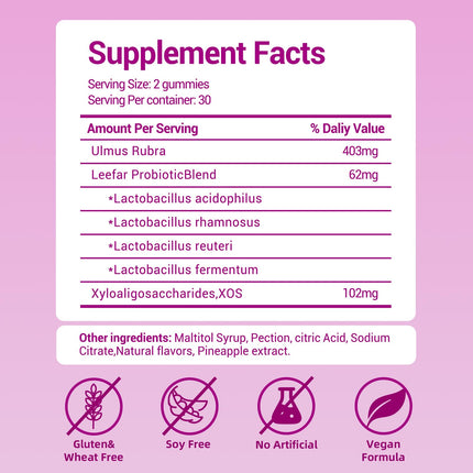 Faizalybova Feminine Probiotics Gummies – Pineapple Flavor | 60 Gummies