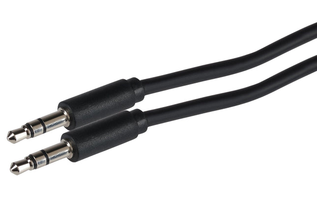 Maplin 3.5mm Aux Stereo 3-Pole Jack Plug to 3.5mm 3-Pole Jack Plug Cable - Black, 2m