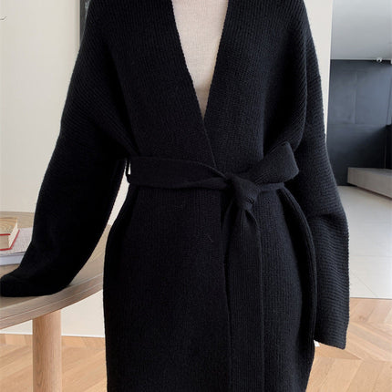 Cashmere Belt Knitted Cardigan Jacket