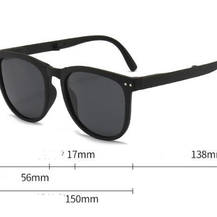 Trendy Foldable Sunglasses For Women TR Polarized Folding Sun Glasses