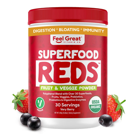 Feel Great Organic Superfood Reds Powder – Beet Root & Digestive Support