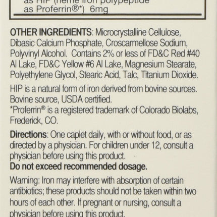 Feosol Complete with Bifera Iron 30 Caplets (3 Pack) | Iron Supplement