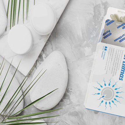 Fertilmas Natural Fertility Support for Men | L-Carnitine, Zinc, Vitamin D3, Folic Acid | Made in Germany | 1 Month