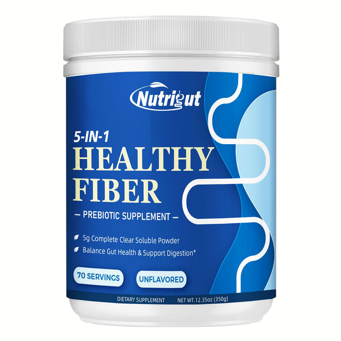 Fiber Supplement - Prebiotic 5g Soluble Fiber (Acacia & Inulin) | Gluten Free & Vegan | 70 Servings